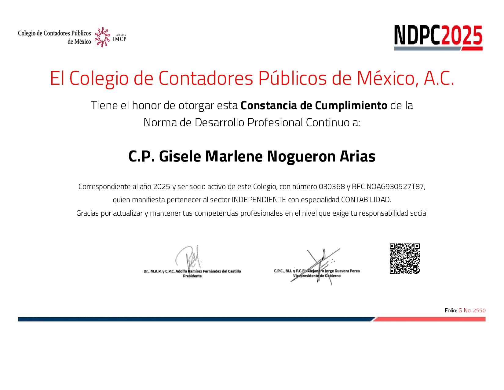 Reconocimiento CADEFI